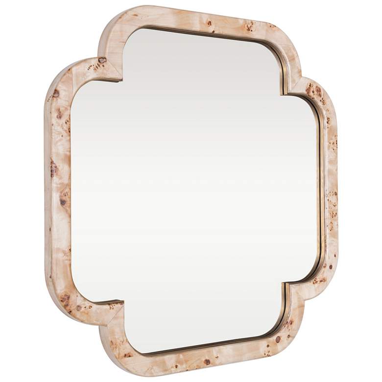 Image 2 Varaluz Swiss Poplar Burl/Weathered Brass 36" x 36" Wall Mirror more views