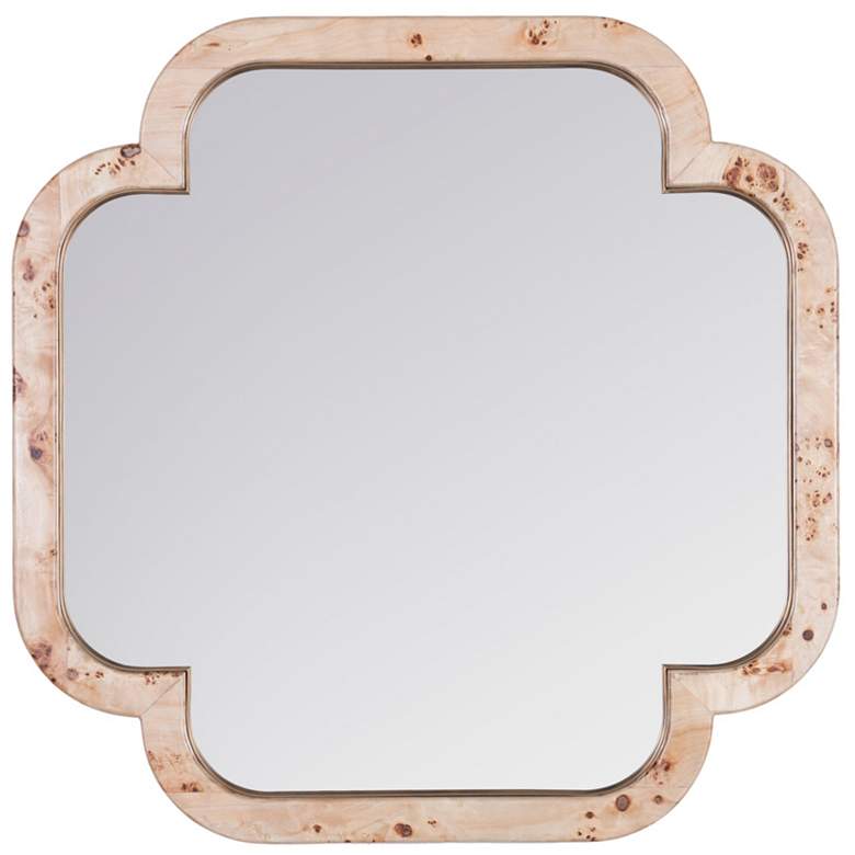 Image 1 Varaluz Swiss Poplar Burl/Weathered Brass 50" x 50" Wall Mirror