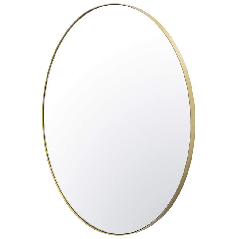 Image 2 Varaluz Tablet Gold 40" Round Wall Mirror more views