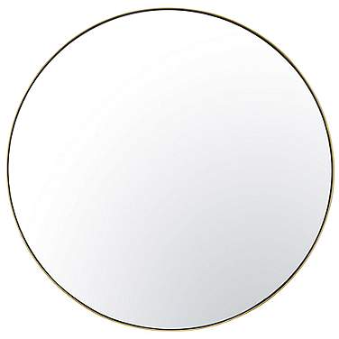 Varaluz Tablet Gold 40" Round Wall Mirror