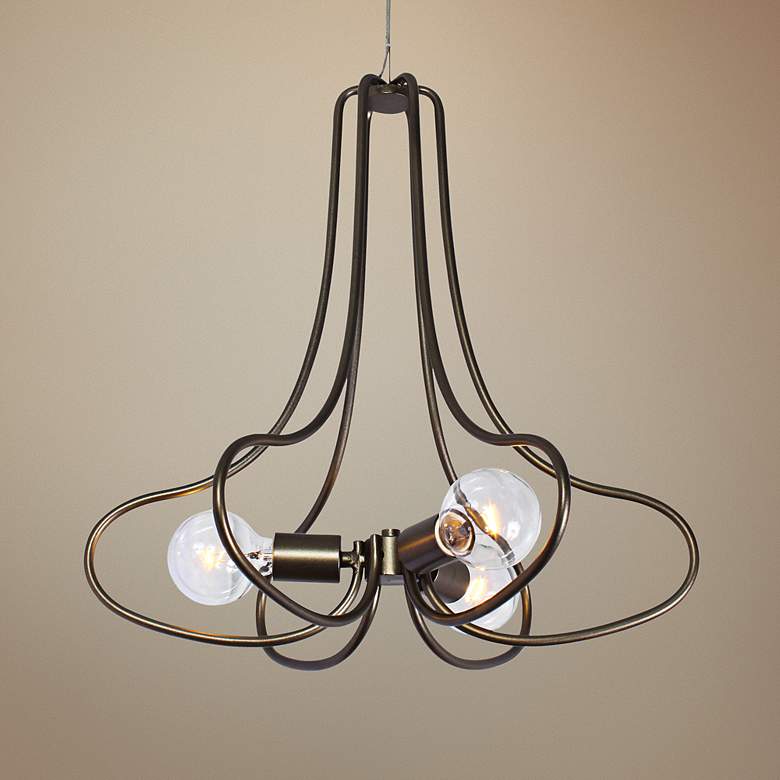 Image 1 Varaluz The Whole Package 20 inch Wide New Bronze Chandelier