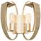Varaluz Tinali 12" High Gold Dust Two-Light Wall Sconce