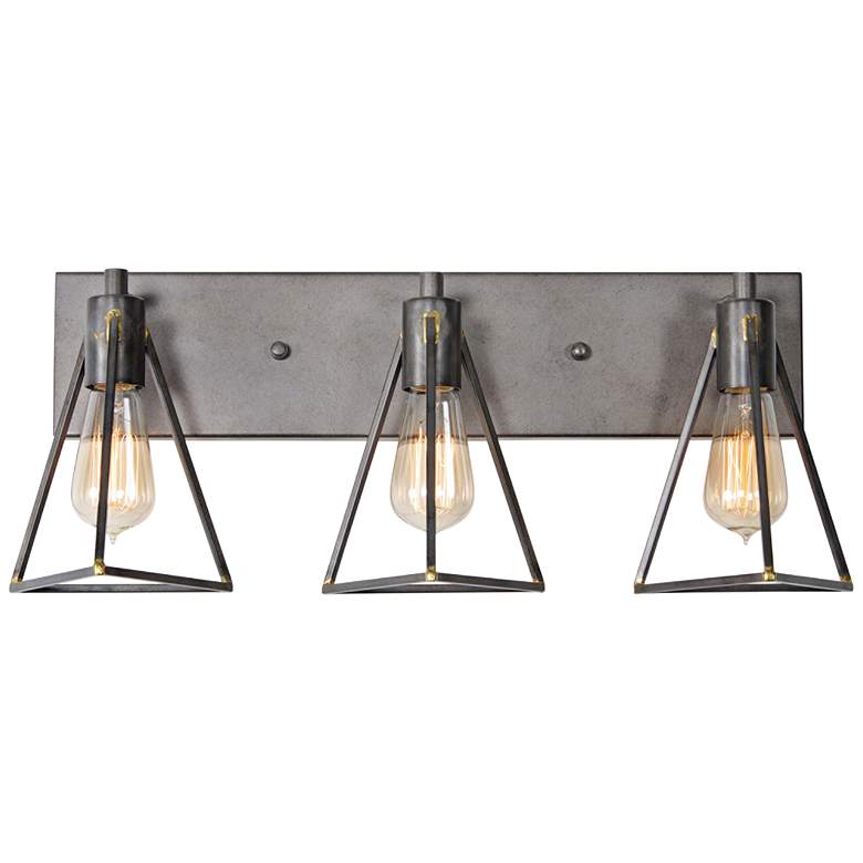 Image 1 Varaluz Trini 23" Wide Gunsmoke 3-Light Bath Light