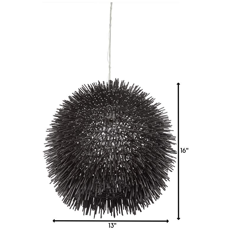Image 4 Varaluz Urchin 13" Wide Black Pendant Light more views