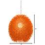 4_Varaluz Urchin 13" Wide Electric Pumpkin Orange Modern Pendant more views