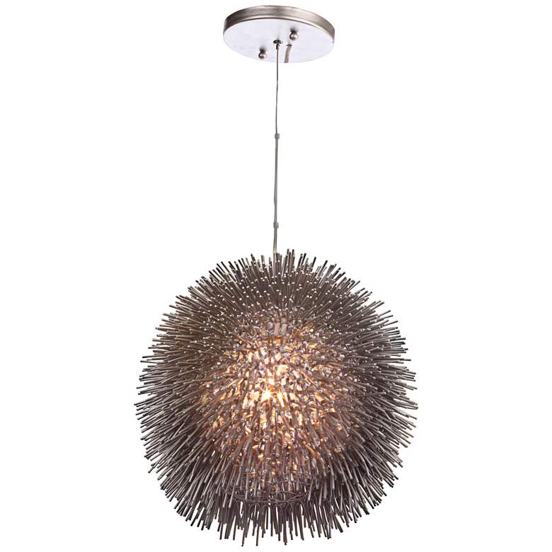 Image 2 Varaluz Urchin 13 inch Wide Painted Chrome Pendant Light