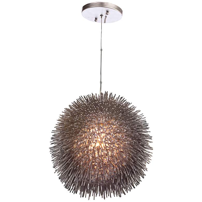 Image 2 Varaluz Urchin 13" Wide Painted Chrome Pendant Light