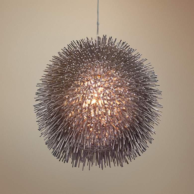 Image 1 Varaluz Urchin 13 inch Wide Painted Chrome Pendant Light