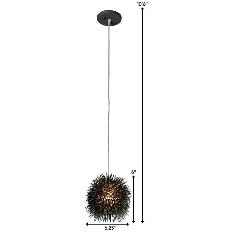 Image 2 Varaluz Urchin 6 1/4" Wide Black Mini Pendant more views