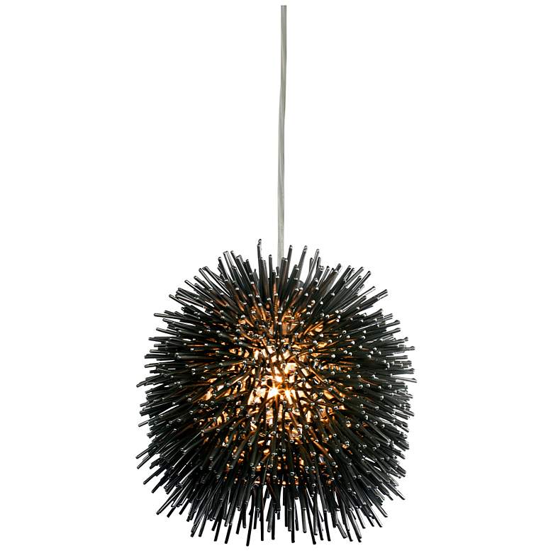 Image 3 Varaluz Urchin 6 1/4" Wide Black Mini Pendant more views