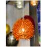 4_Varaluz Urchin 6 1/4" Wide Electric Pumpkin Orange Mini Pendant more views