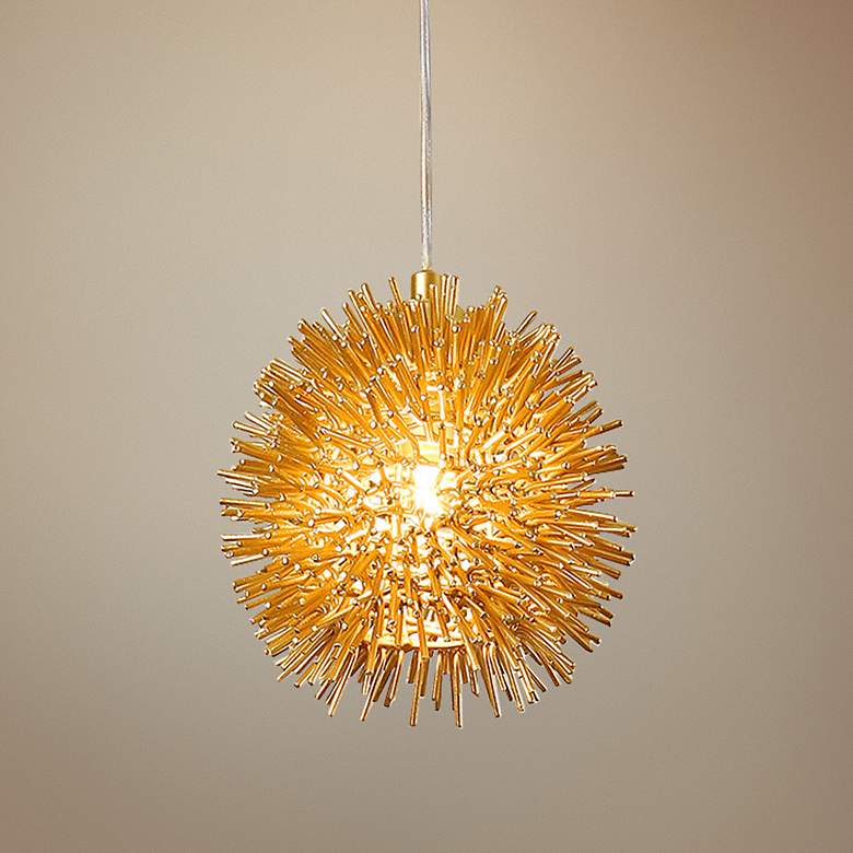 Image 1 Varaluz Urchin 6 1/4" Wide Gold Mini Pendant Light