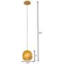 6_Varaluz Urchin 6 1/4" Wide Gold Mini Pendant Light more views
