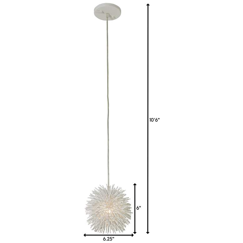 Image 5 Varaluz Urchin 6 1/4" Wide White Mini Pendant Light more views