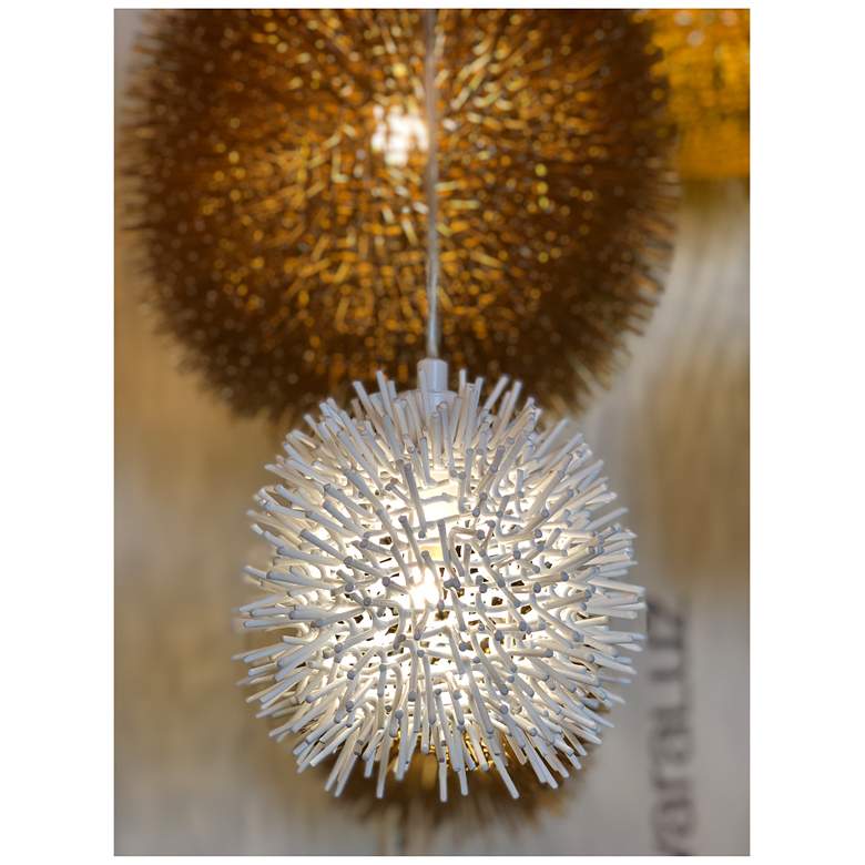 Image 7 Varaluz Urchin 6 1/4" Wide White Mini Pendant Light more views