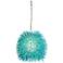 Varaluz Urchin 9" Wide Aqua Velvet Mini Pendant Light