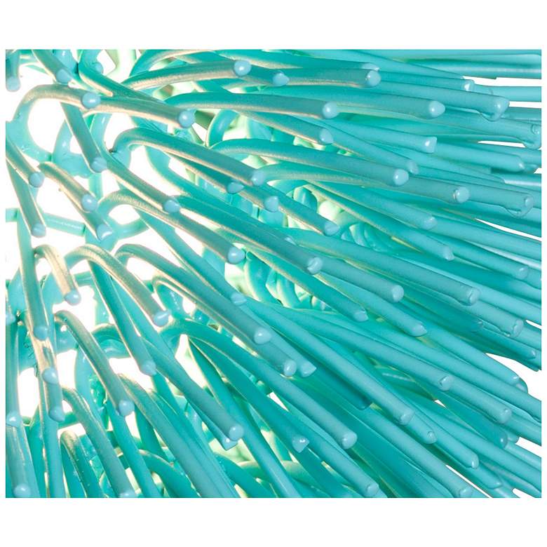 Image 3 Varaluz Urchin 9" Wide Aqua Velvet Mini Pendant Light more views