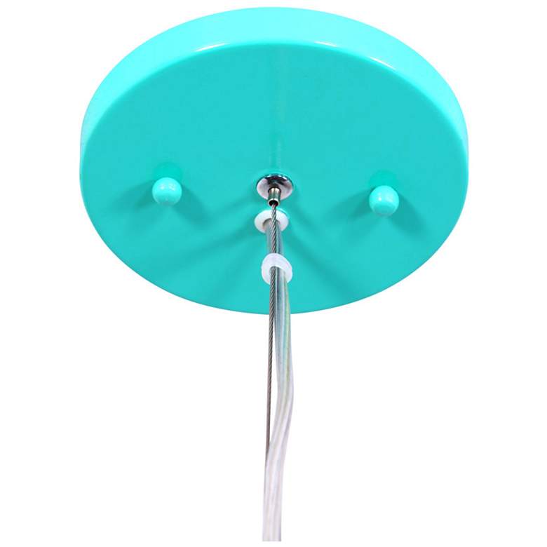Image 7 Varaluz Urchin 9" Wide Aqua Velvet Mini Pendant Light more views