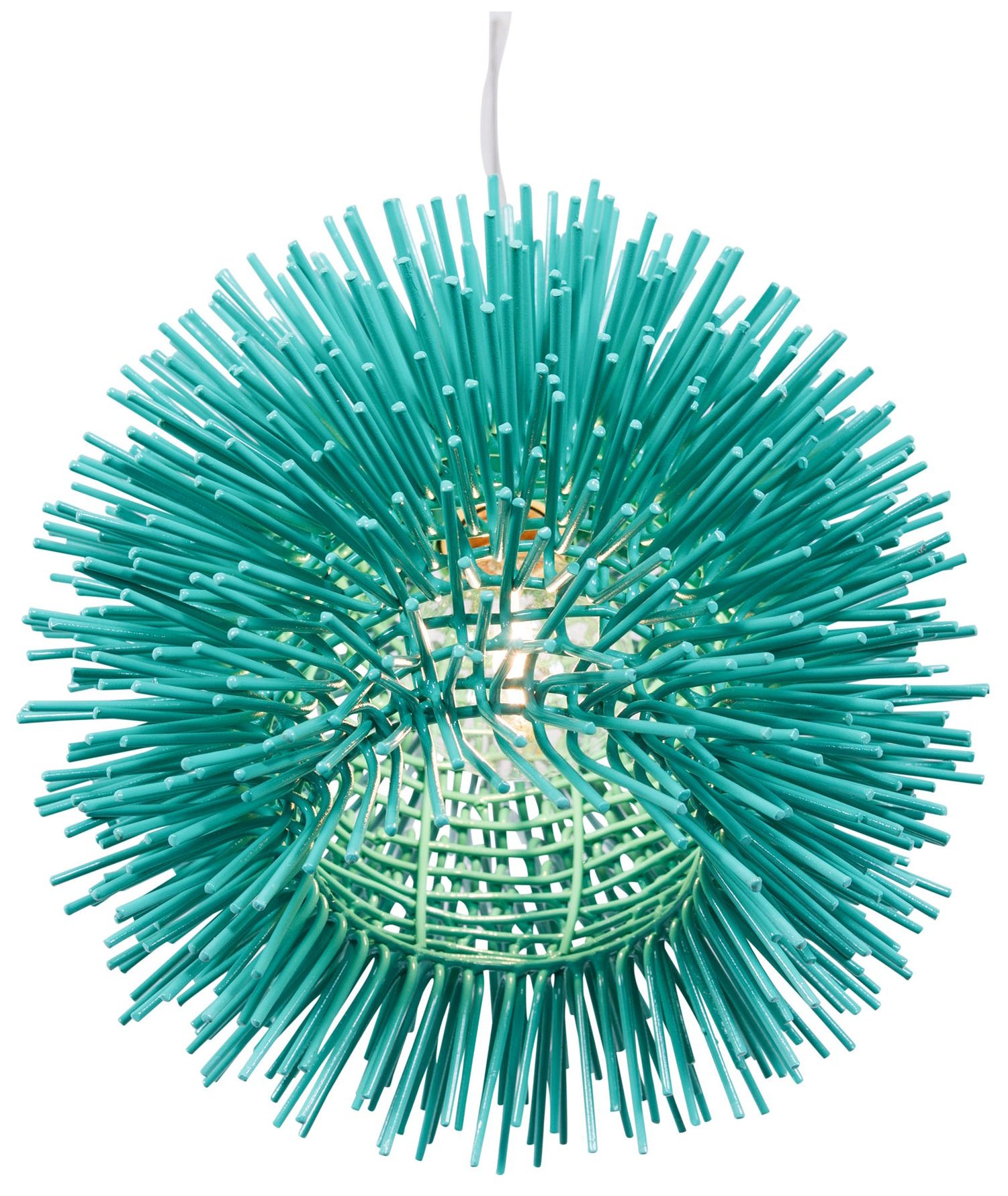 Varaluz Urchin 9" Wide Aqua Velvet Mini Pendant Light