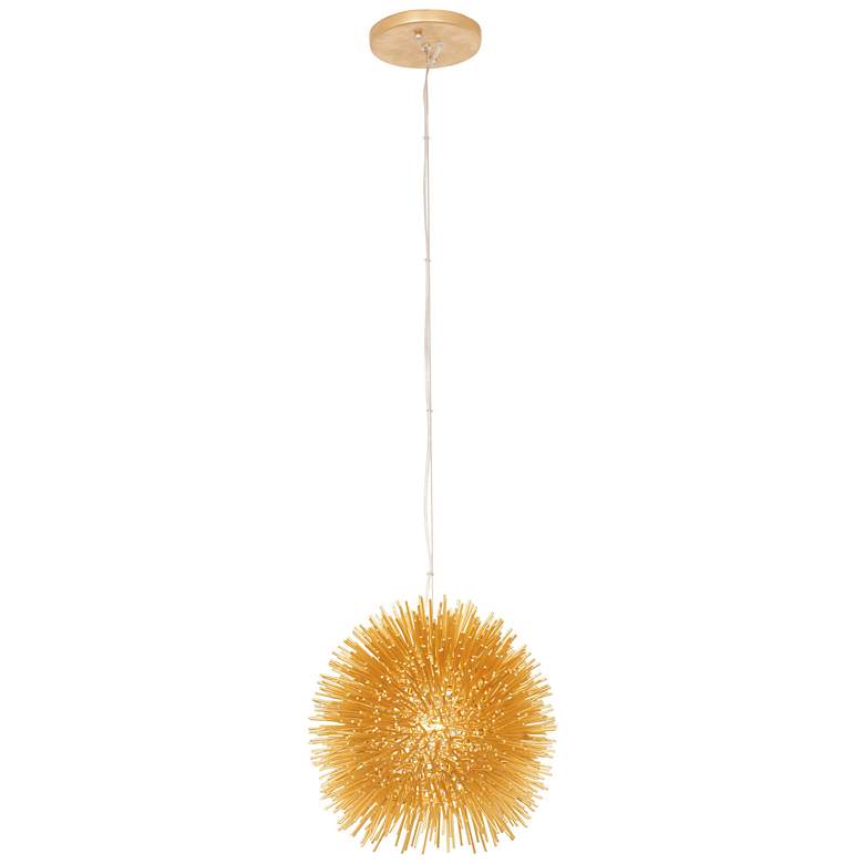 Image 7 Varaluz Urchin 9" Wide Gold Mini Pendant more views