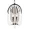 Varaluz Voliere 12" Wide 2-Light Matte Black and Crystal Sconce