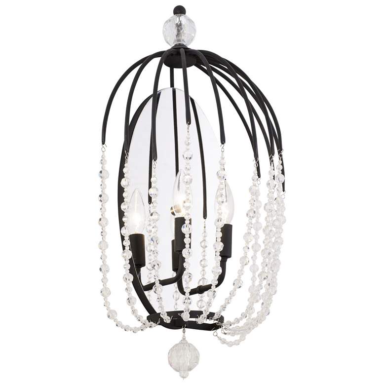 Image 3 Varaluz Voliere 12" Wide 2-Light Matte Black and Crystal Sconce more views