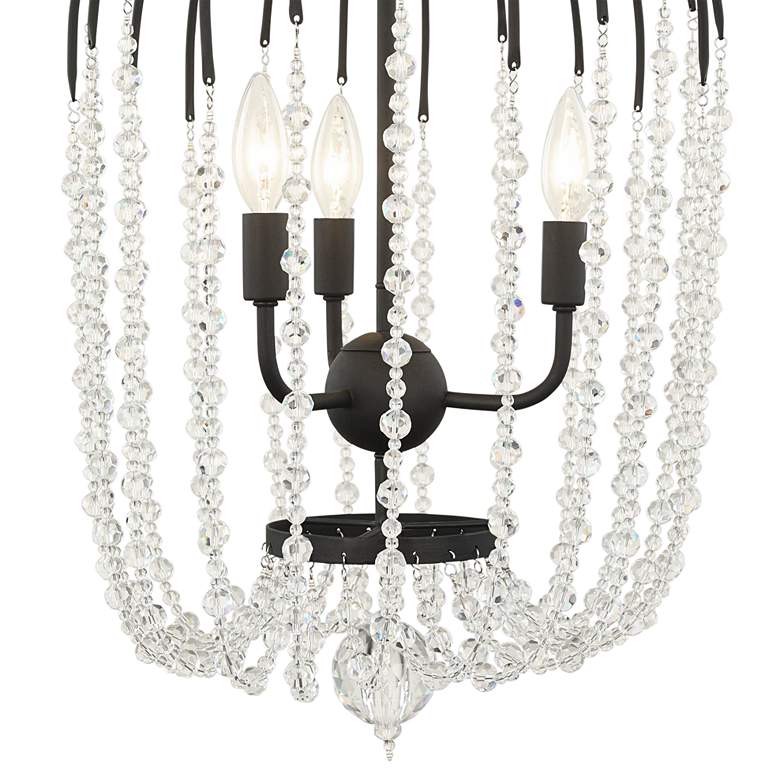 Image 2 Varaluz Voliere 14 1/2" Wide Matte Black Crystal 3-Light Pendant more views