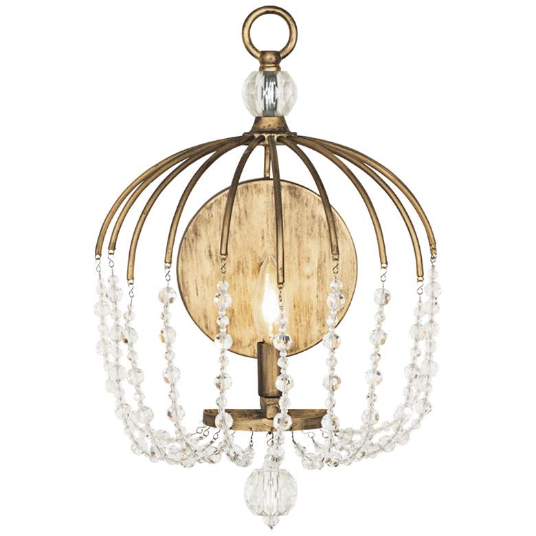 Image 1 Varaluz Voliere 17" High Havana Gold Wall Sconce