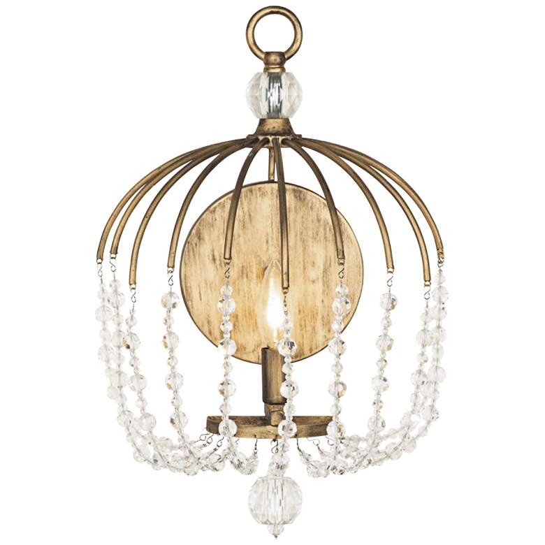 Image 1 Varaluz Voliere 17" High Havana Gold Wall Sconce