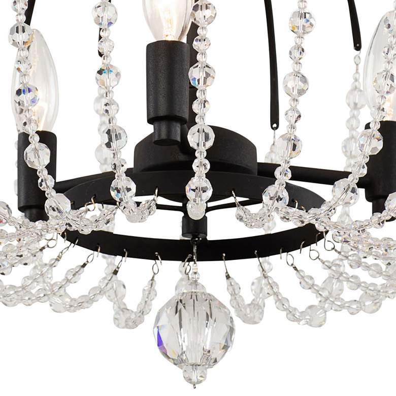 Image 2 Varaluz Voliere 18 1/2" Wide Matte Black and Crystal Ceiling Light more views