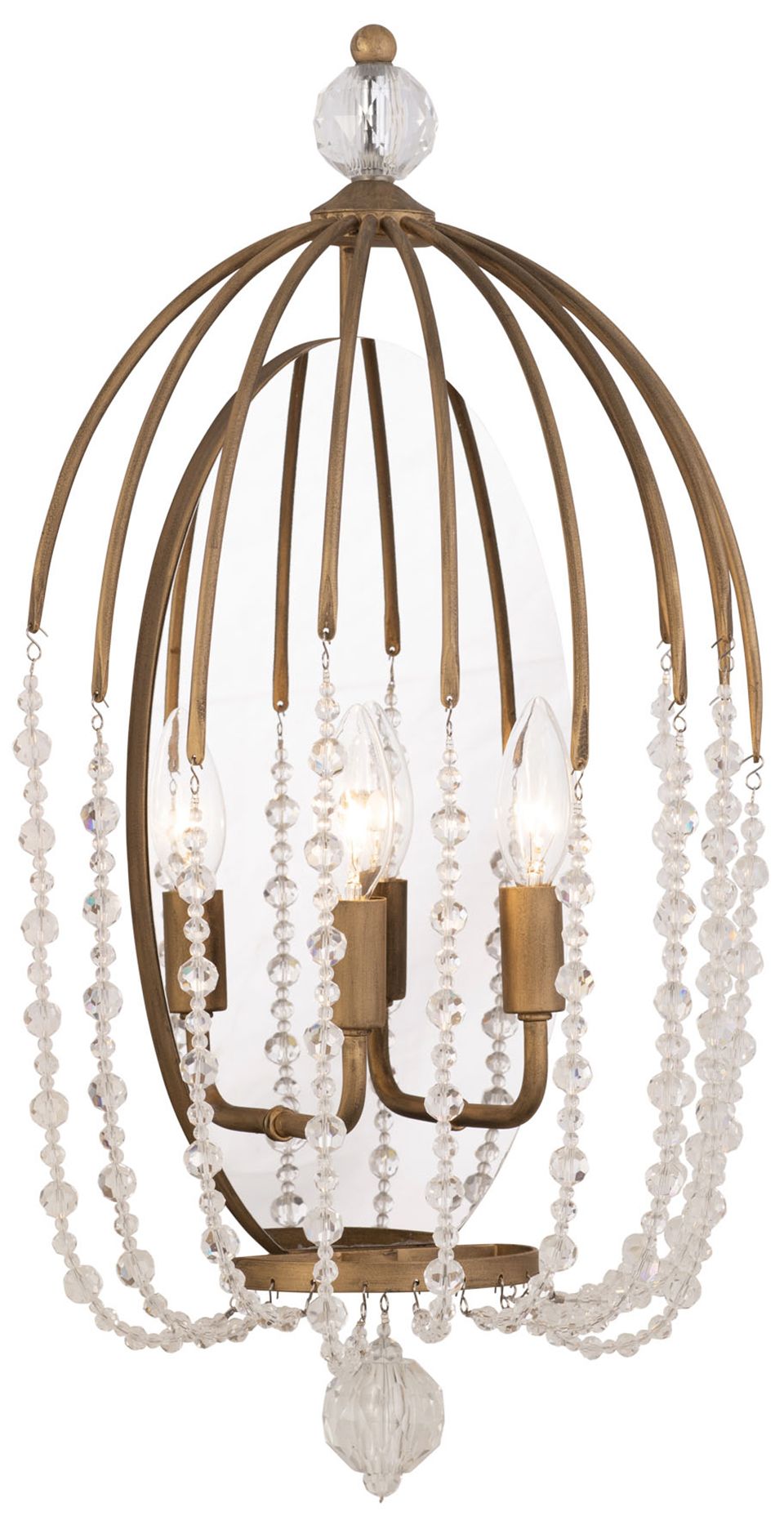 Image 2 Varaluz Voliere 23 1/2"H Havana Gold and Crystal Wall Sconce more views