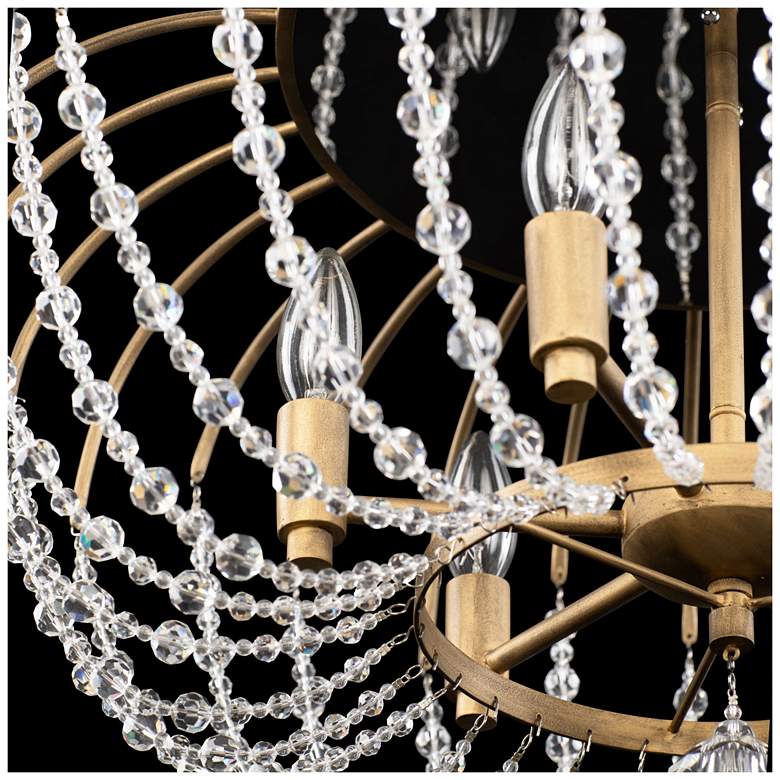 Image 3 Varaluz Voliere 24 1/2" Wide Havana Gold and Crystal Ceiling Light more views