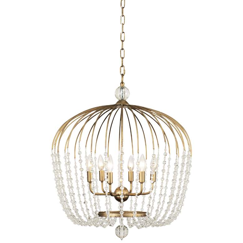 Image 1 Varaluz Voliere 24 1/2"W Havana Gold 6-Light Pendant Light