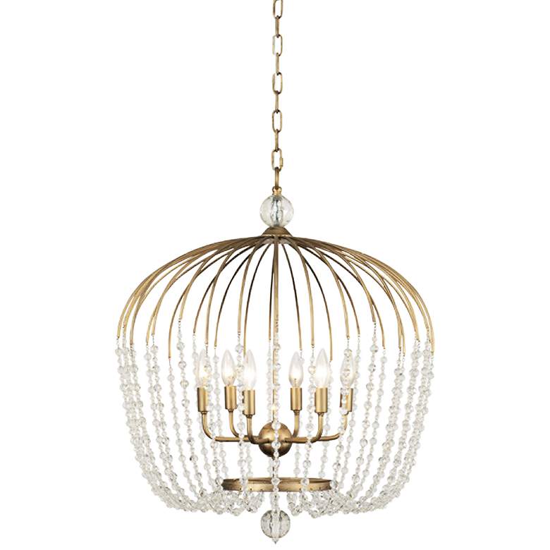 Image 1 Varaluz Voliere 24 1/2 inchW Havana Gold 6-Light Pendant Light