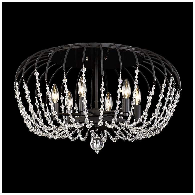 Image 4 Varaluz Voliere 24 1/4"W Matte Black 6-Light Ceiling Light more views