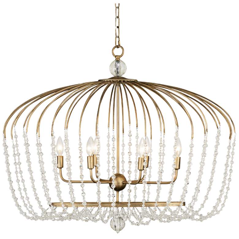 Image 1 Varaluz Voliere 36" Wide Havana Gold 6-Light Pendant Light