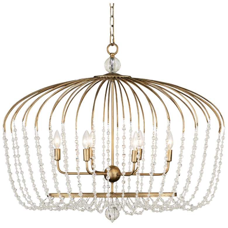 Image 1 Varaluz Voliere 36 inch Wide Havana Gold 6-Light Pendant Light