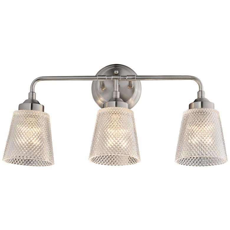 Image 1 Varaluz Westport 21 1/4" Wide Brushed Nickel 3-Light Bath Light