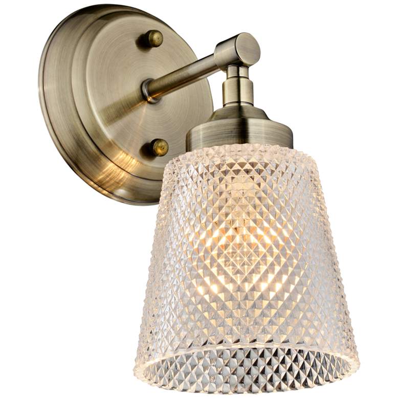 Image 1 Varaluz Westport 9 3/4" High Antique Brass Wall Sconce