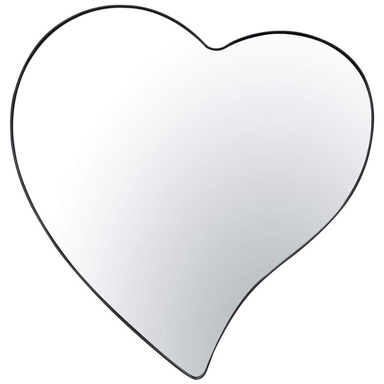 Image 1 Varaluz Who Do Ya' Love Black 30" x 30" Heart Wall Mirror