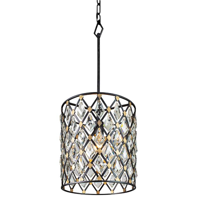 Image 2 Varaluz Windsor 11 1/2" Wide Carbon and Gold Crystal Mini Pendant more views