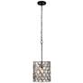 Varaluz Windsor 11 1/2" Wide Carbon and Gold Crystal Mini Pendant