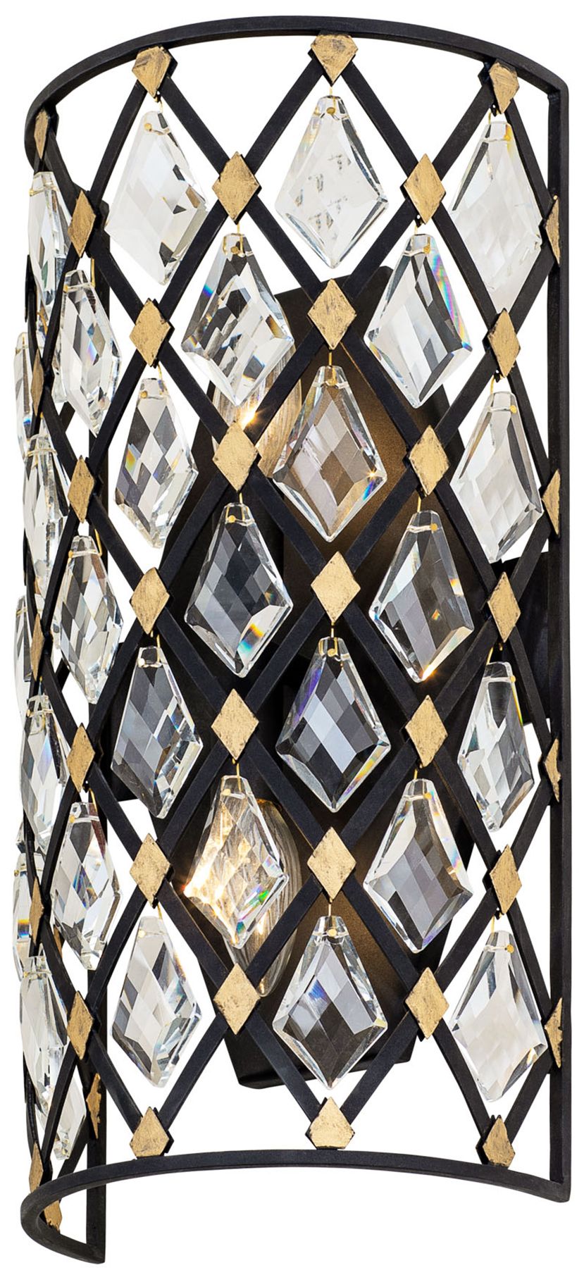 Image 2 Varaluz Windsor 17" High Carbon Crystal 2-Light Wall Sconce more views