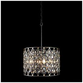 Image5 of Varaluz Windsor 18" Wide 4-Light Carbon and Gold Crystal Pendant Light more views