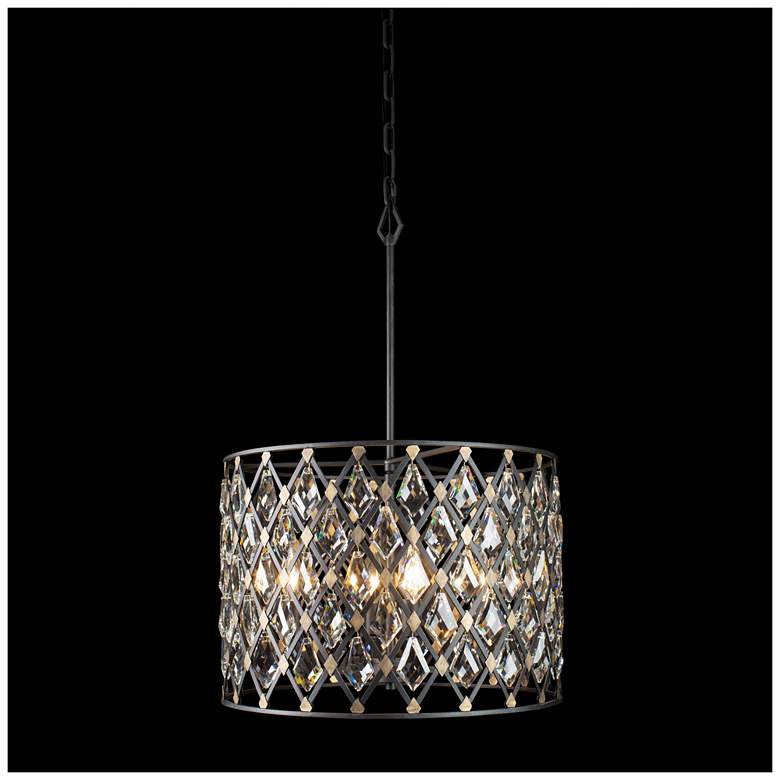 Image 5 Varaluz Windsor 18" Wide 4-Light Carbon and Gold Crystal Pendant Light more views