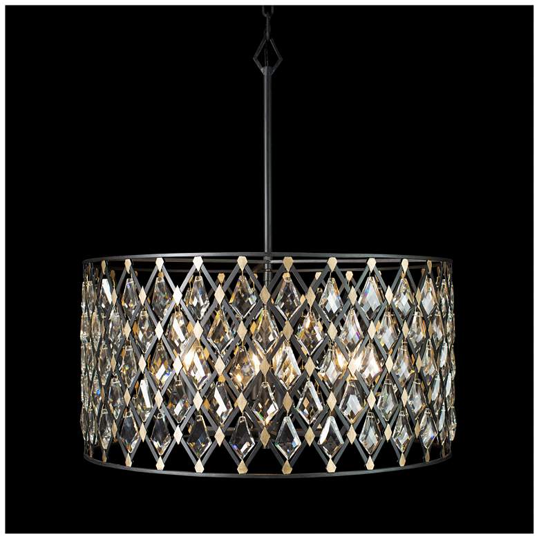 Image 6 Varaluz Windsor 25" Wide 6-Light Carbon and Gold Crystal Pendant Light more views