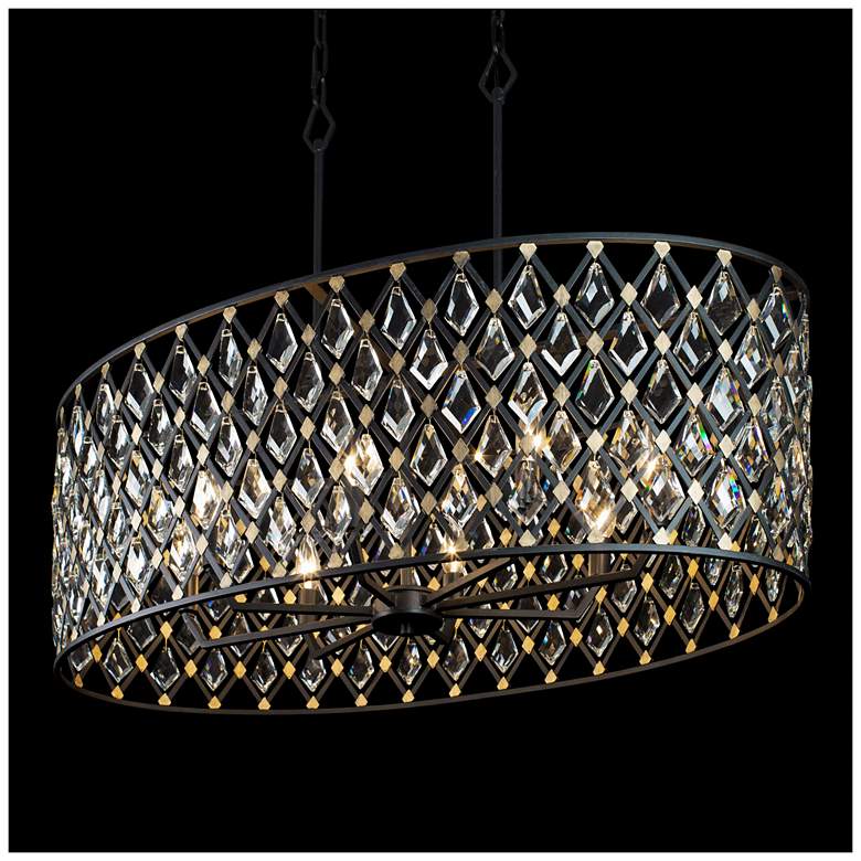 Image 5 Varaluz Windsor 36" Wide Carbon and Gold Island Crystal Pendant Light more views