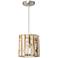 Varaluz Woody 7 3/4" Wide Brushed Nickel Mini Pendant