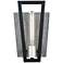 Varaluz Zag 11" High Black with Gray Wood Wall Sconce