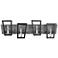 Varaluz Zag 29" Wide Black with Gray Wood 4-Light Bath Light